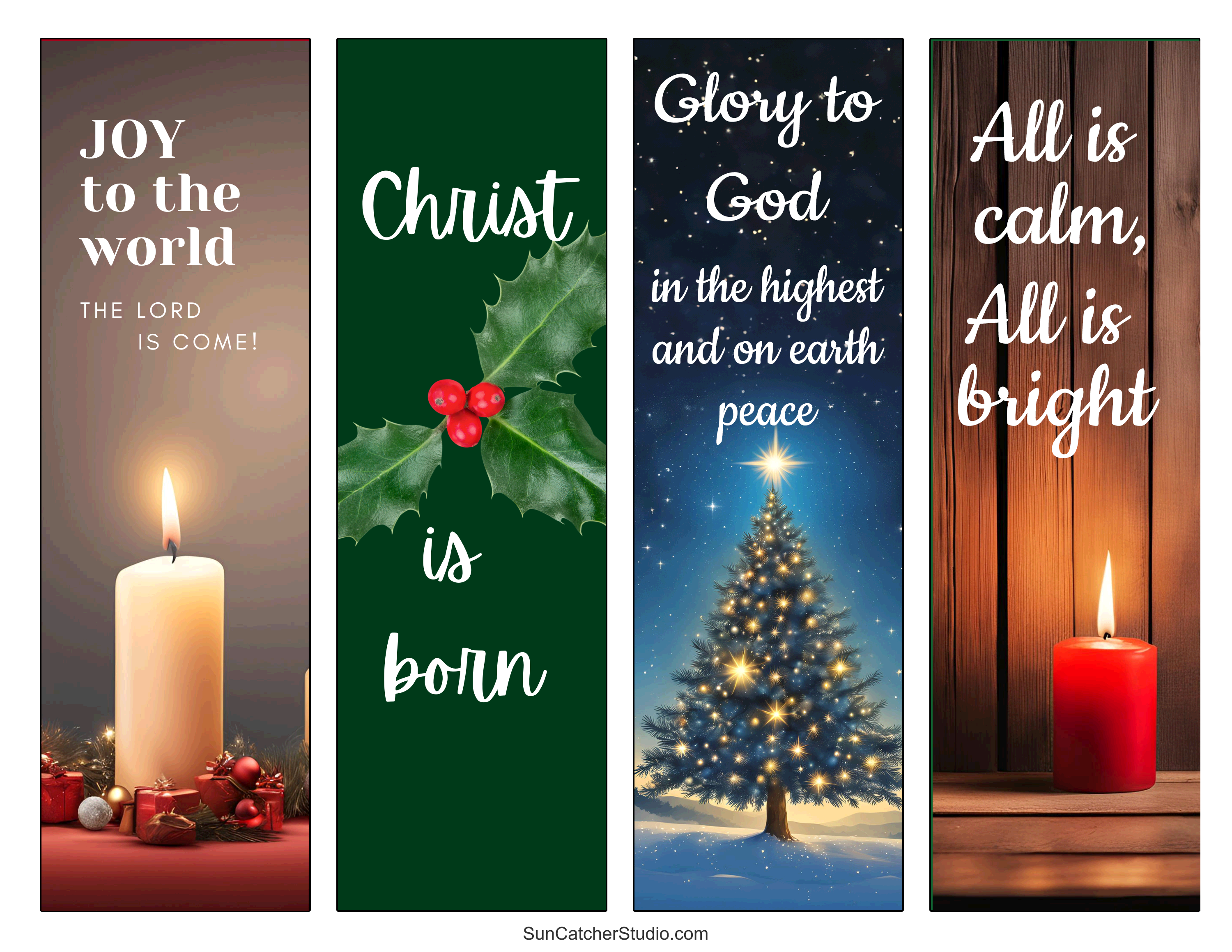 free printable christmas bookmarks (to print & to color) – free